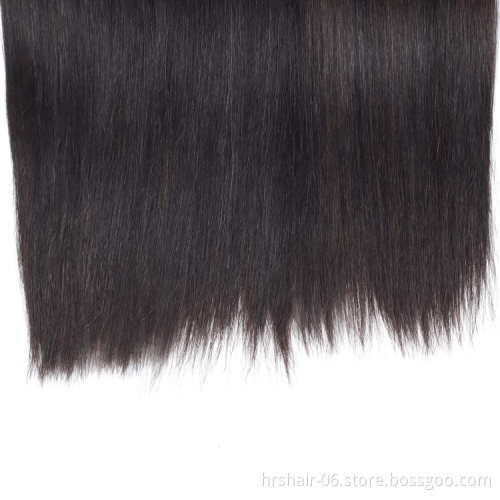 Wholesale Unprocessed Virgin double drawn grade 11 A bundle with closure vendors in bulk 100% human hair extension